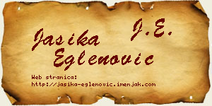 Jasika Eglenović vizit kartica